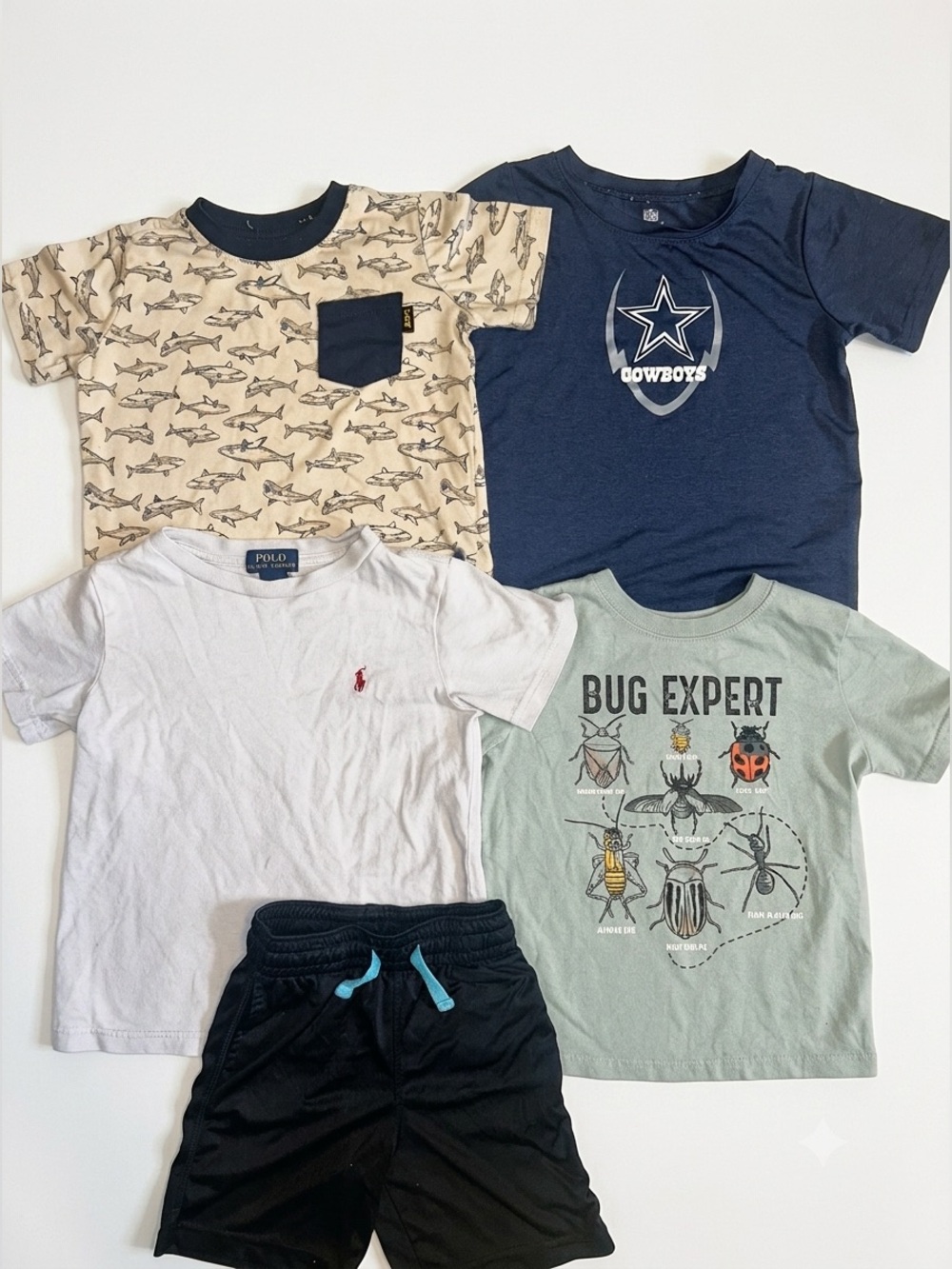 Toddler Boy 3T Clothing Bundle Tshirts and Shorts Outfit Set